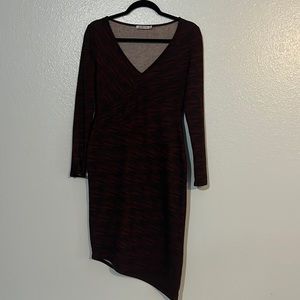 Red and black patterned dress size M by Just Fab